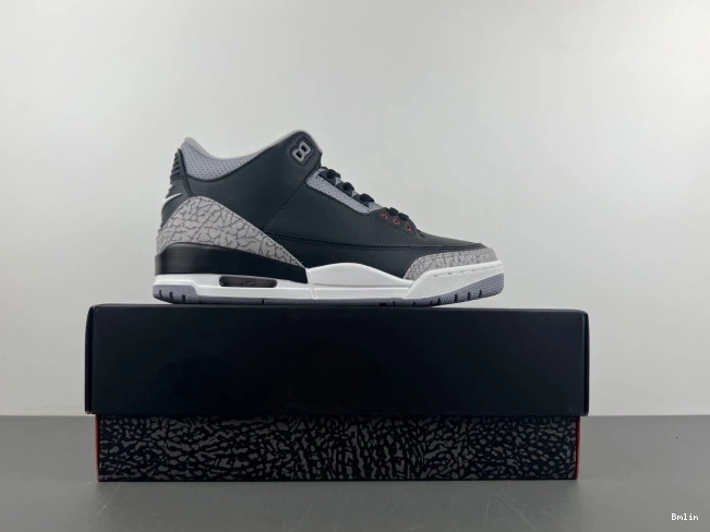 Bmlin Shoes Air Cement Jordan 3 Black DN3707-010 0809